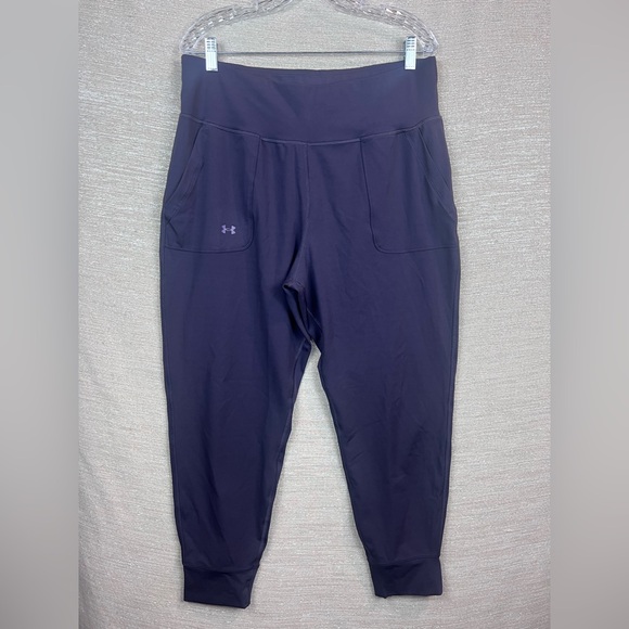 Under Armour UA Motion Size XL Women’s High Rise Purple Jogger Athletic Pants - Picture 1 of 7
